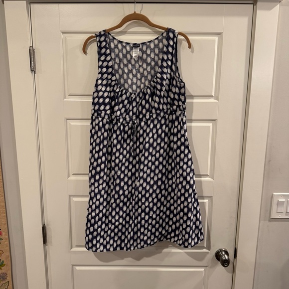 Patagonia Women’s Blue Summertime Dress Organic Cotton & Hemp Size 12 - Picture 1 of 3